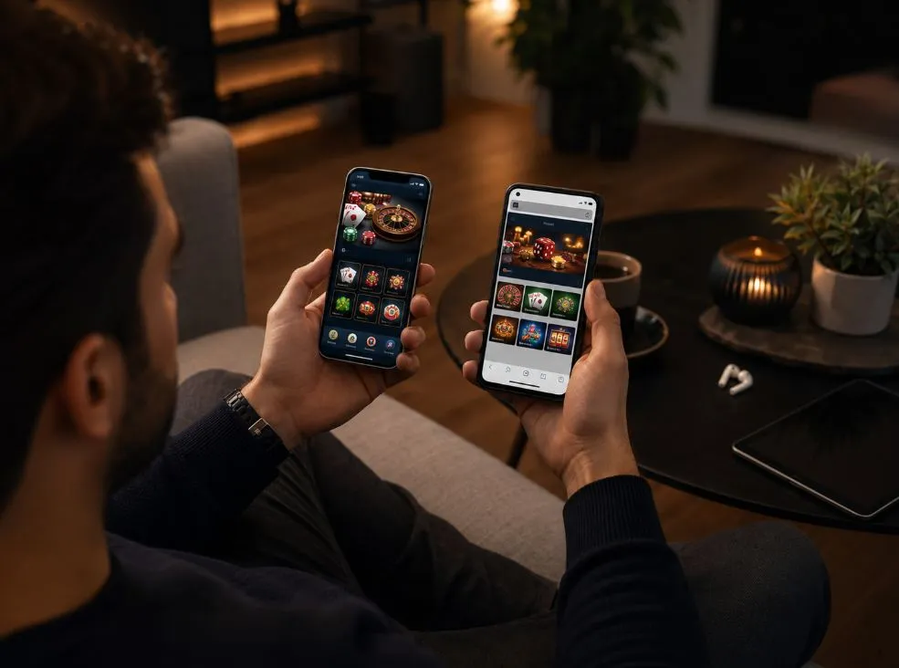 App de cassino vs site mobile: qual opção funciona melhor no celular